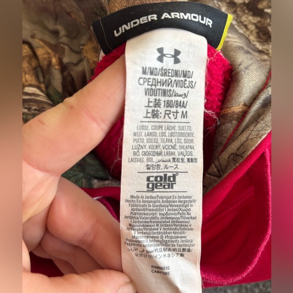 Under Armour Red Hoodie with Realtree Camo Accents - Picture 4 of 15